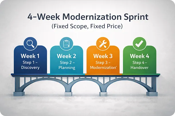 Turn Legacy Chaos into a Safe, Funded Modernization Plan